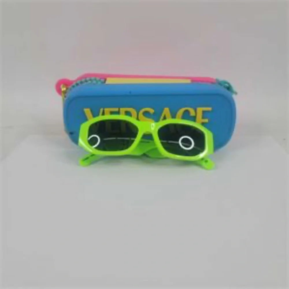 Versace Neon Green Sunglasses with Case – Youth/Teen Size